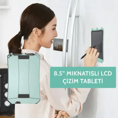 Wicue LCD Dijital Mıknatıslı Renkli Çizim Tableti 8,5" Su Yeşili - 5