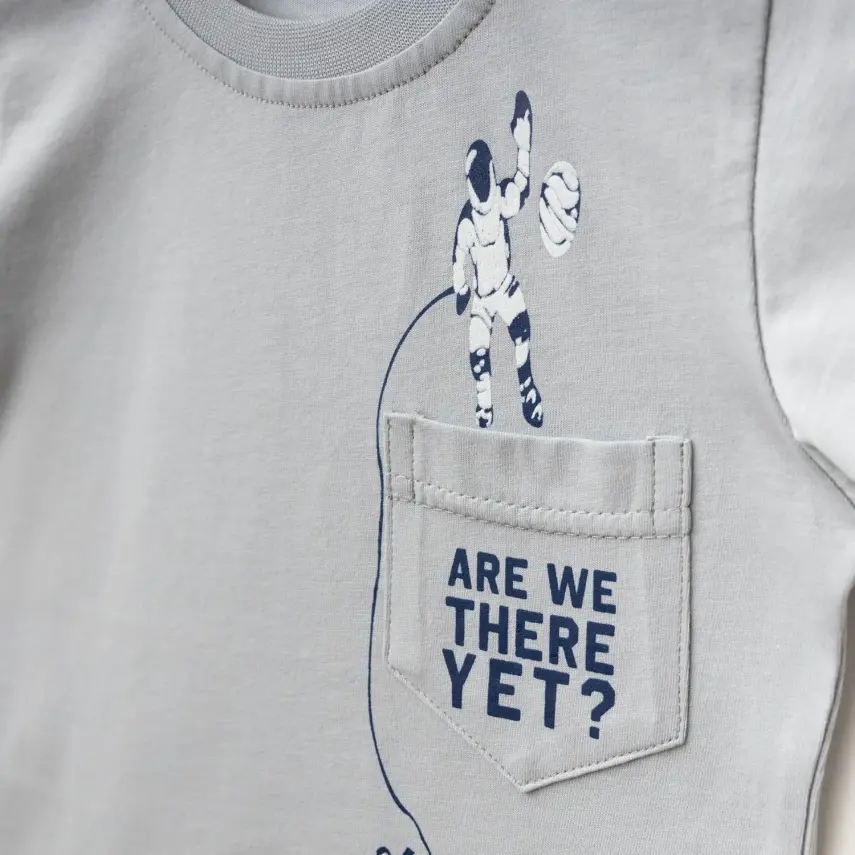 Winimo Are There Yet Baskılı Erkek Çocuk T-Shirt Boyalı Gri - 6