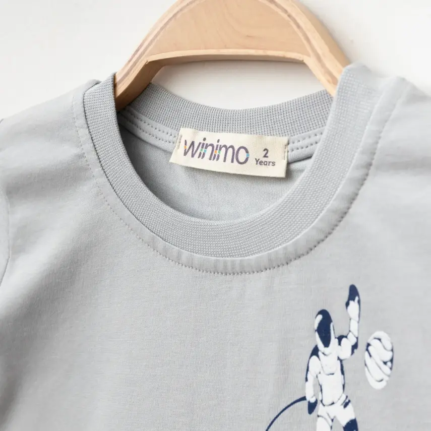 Winimo Are There Yet Baskılı Erkek Çocuk T-Shirt Boyalı Gri - 5