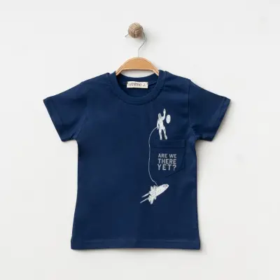 Winimo Are There Yet Baskılı Erkek Çocuk T-Shirt  Lacivert 