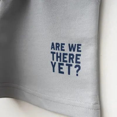 Winimo Are We There Yet Baskılı Çocuk Şort Unisex Boyalı Gri - 2