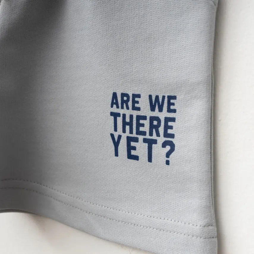 Winimo Are We There Yet Baskılı Çocuk Şort Unisex Boyalı Gri - 4