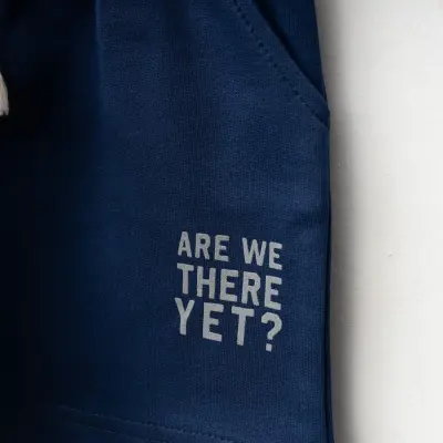 Winimo Are We There Yet Baskılı Çocuk Şort Unisex Lacivert - 6