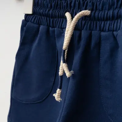 Winimo Çiçek Baskılı Kız Bebek Şort Lacivert - 2