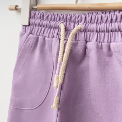 Winimo Çiçek Baskılı Kız Bebek Şort Lila - 3