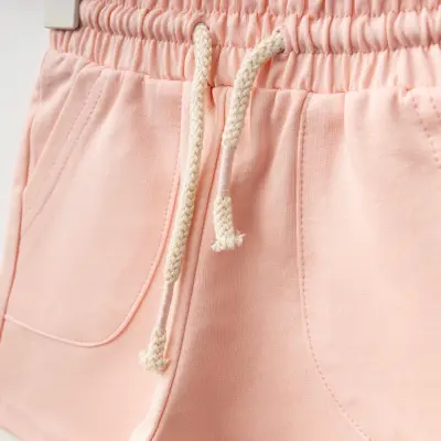 Winimo Çiçek Baskılı Kız Bebek Şort Pudra - 3