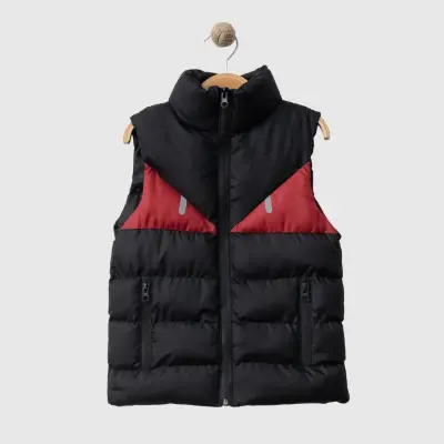 Winimo Çocuk Şişme Yelek Fermuarlı Cepli Siyah Unisex - 8