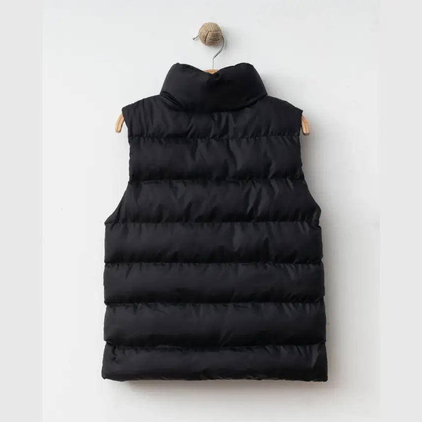 Winimo Çocuk Şişme Yelek Fermuarlı Cepli Siyah Unisex - 7
