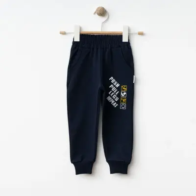 Winimo Erkek Çocuk Eşofman Altı Push Pull Baskılı Lacivert 