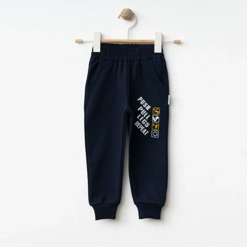 Winimo Erkek Çocuk Eşofman Altı Push Pull Baskılı Lacivert - 1