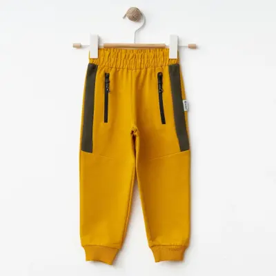 Winimo Erkek Çocuk Eşofman Altı Yan Parçalı Fermuarlı Hardal - 3