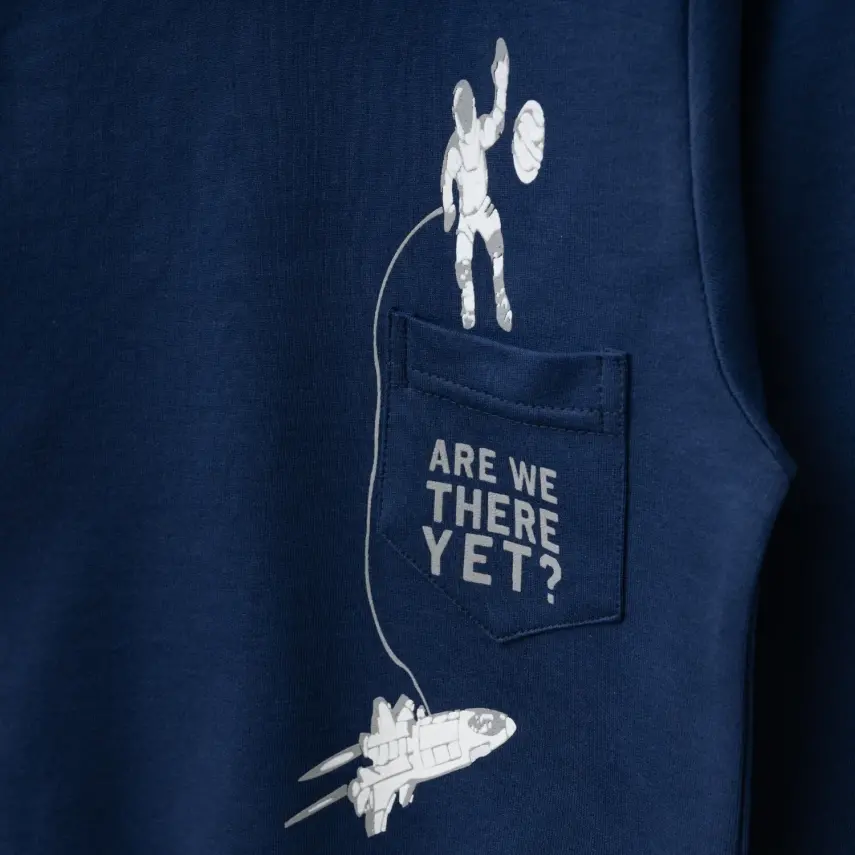 Winimo Erkek Çocuk Sweatshirt Are We There Yet Baskılı Lacivert - 9