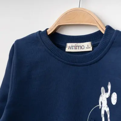 Winimo Erkek Çocuk Sweatshirt Are We There Yet Baskılı Lacivert - 5