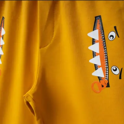 Winimo Erkek Eşofman Altı Canavar Baskılı Hardal - 9