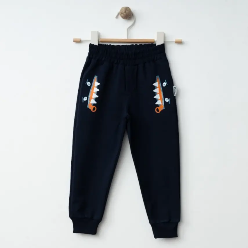 Winimo Erkek Eşofman Altı Canavar Baskılı Lacivert - 1