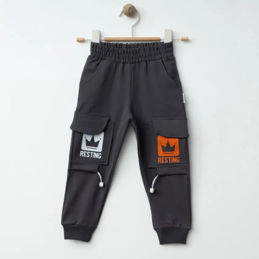 Winimo Erkek Eşofman Altı Resting Baskılı Füme - 1