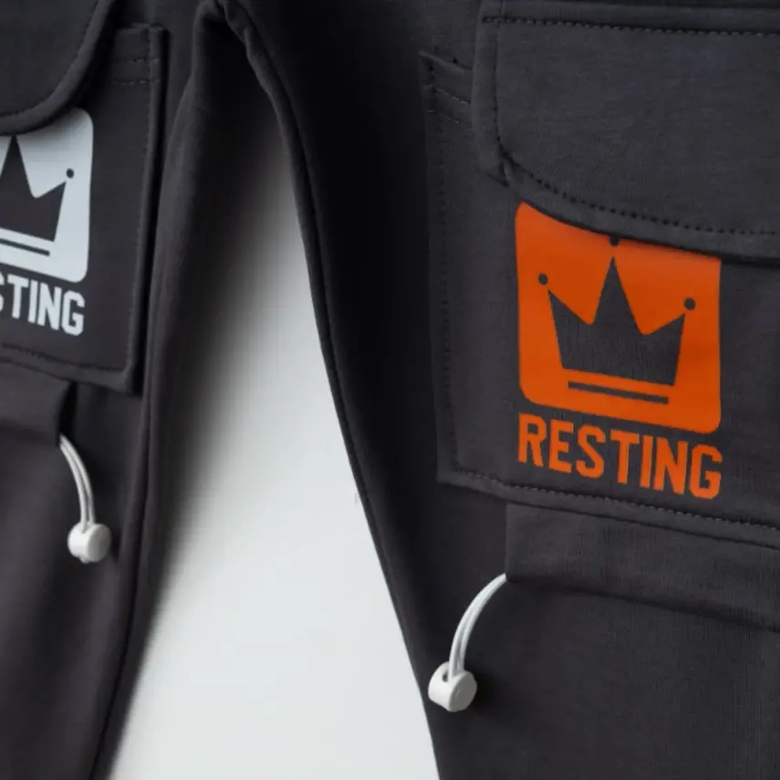 Winimo Erkek Eşofman Altı Resting Baskılı Füme - 3