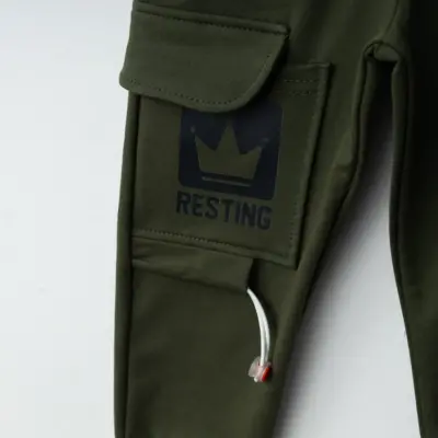 Winimo Erkek Eşofman Altı Resting Baskılı Haki - 9