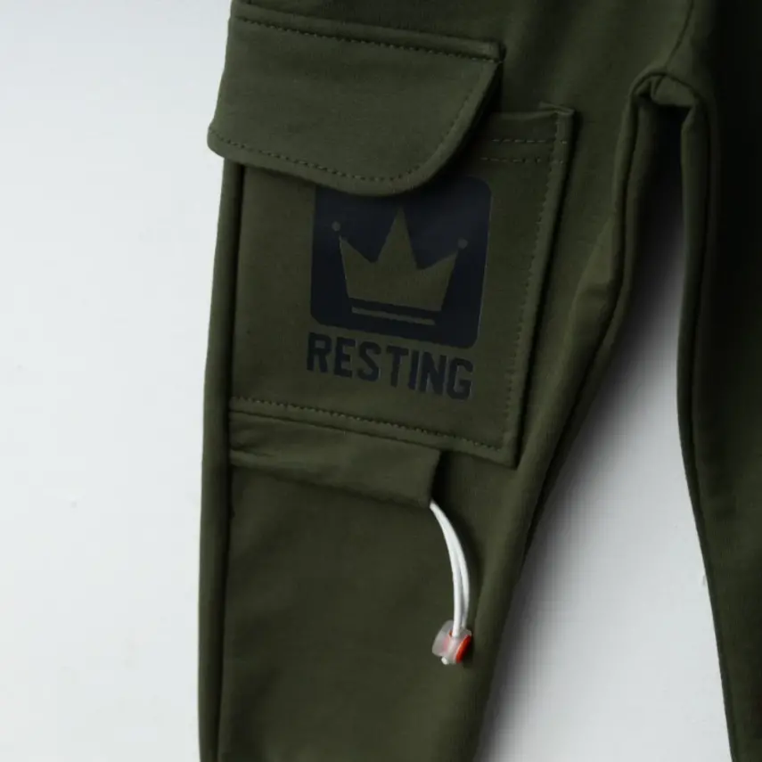 Winimo Erkek Eşofman Altı Resting Baskılı Haki - 10