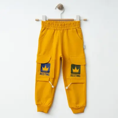 Winimo Erkek Eşofman Altı Resting Baskılı Hardal 