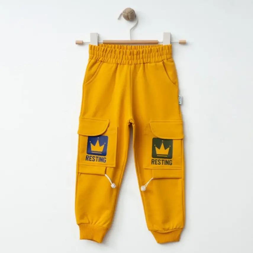 Winimo Erkek Eşofman Altı Resting Baskılı Hardal - 3