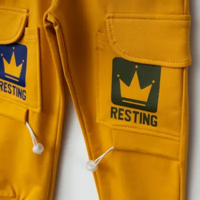 Winimo Erkek Eşofman Altı Resting Baskılı Hardal - 4