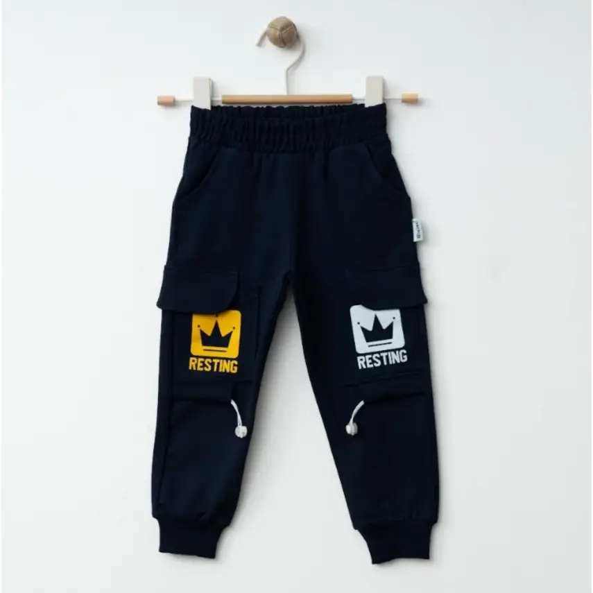 Winimo Erkek Eşofman Altı Resting Baskılı Lacivert - 1