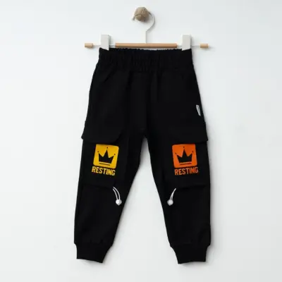 Winimo Erkek Eşofman Altı Resting Baskılı Siyah - 3