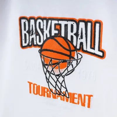 Winimo Erkek T-Shirt Basketball Baskılı Beyaz - 6