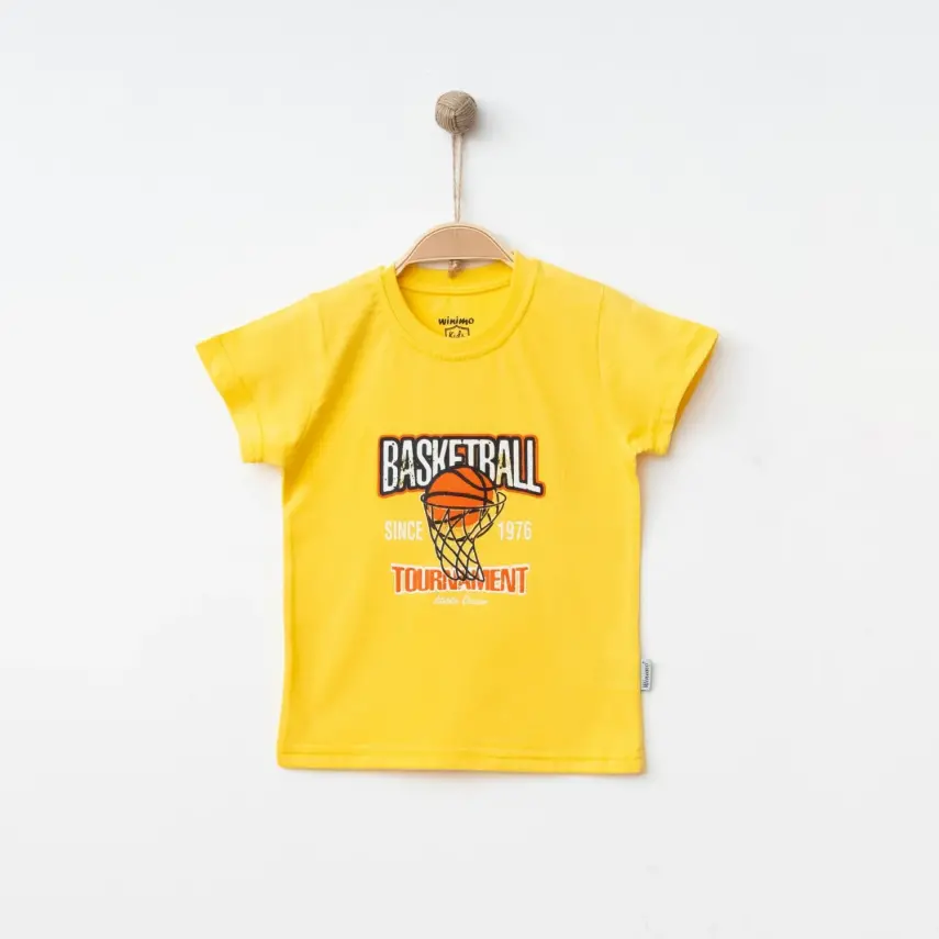 Winimo Erkek T-Shirt Basketball Baskılı Sarı - 3