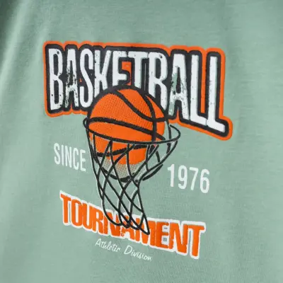 Winimo Erkek T-Shirt Basketball Baskılı Yeşil - 3