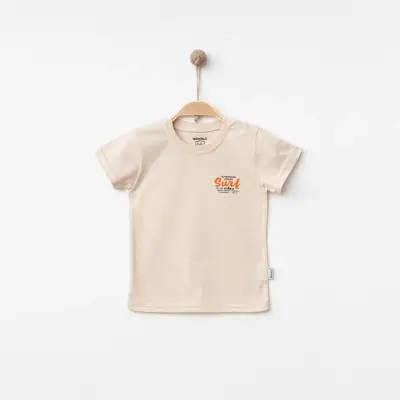 Winimo Erkek T-Shirt Surf Baskılı Bej 