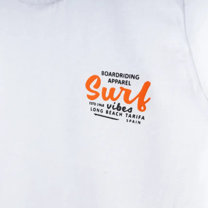 Winimo Erkek T-Shirt Surf Baskılı Beyaz - 6