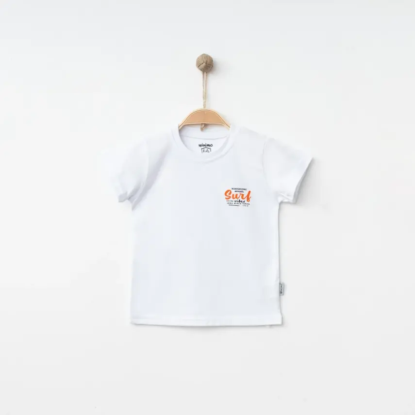 Winimo Erkek T-Shirt Surf Baskılı Beyaz - 4