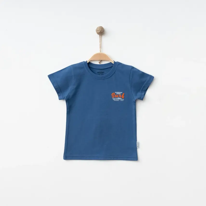 Winimo Erkek T-Shirt Surf Baskılı İndigo - 1