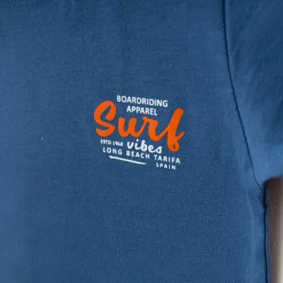 Winimo Erkek T-Shirt Surf Baskılı İndigo - 12