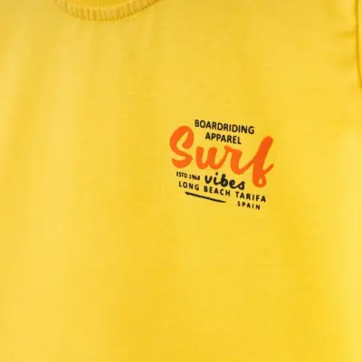 Winimo Erkek T-Shirt Surf Baskılı Sarı - 2