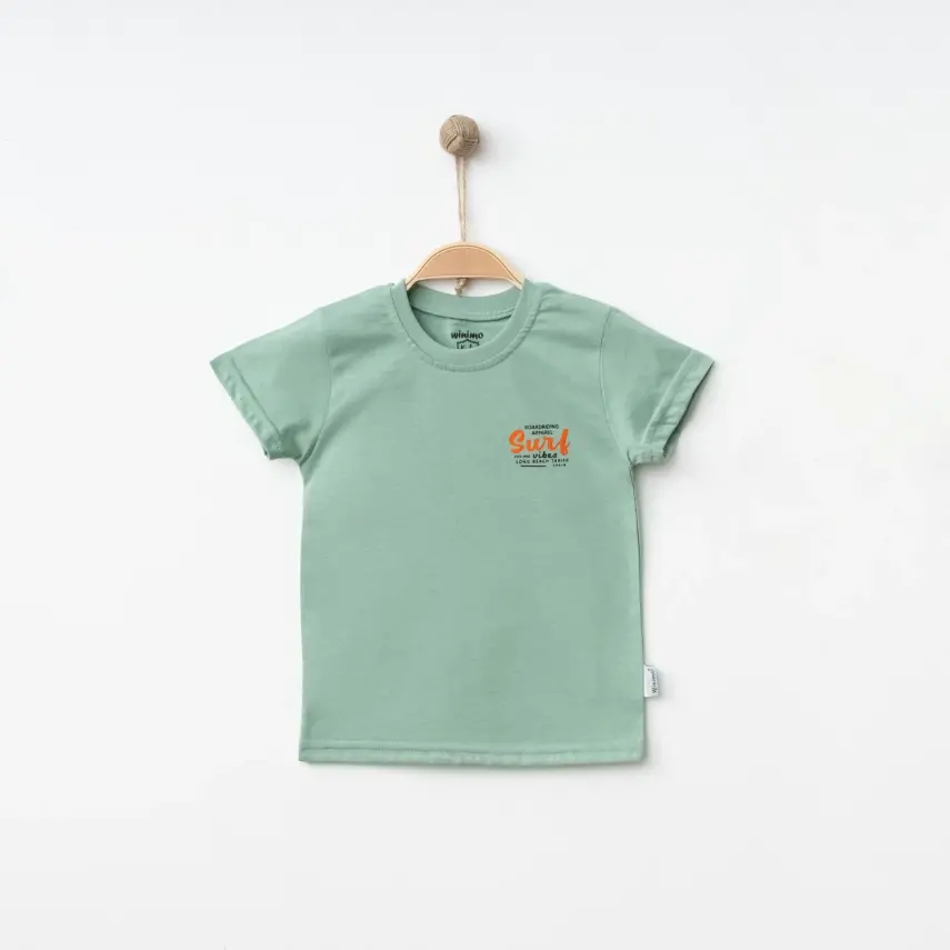 Winimo Erkek T-Shirt Surf Baskılı Yeşil - 1