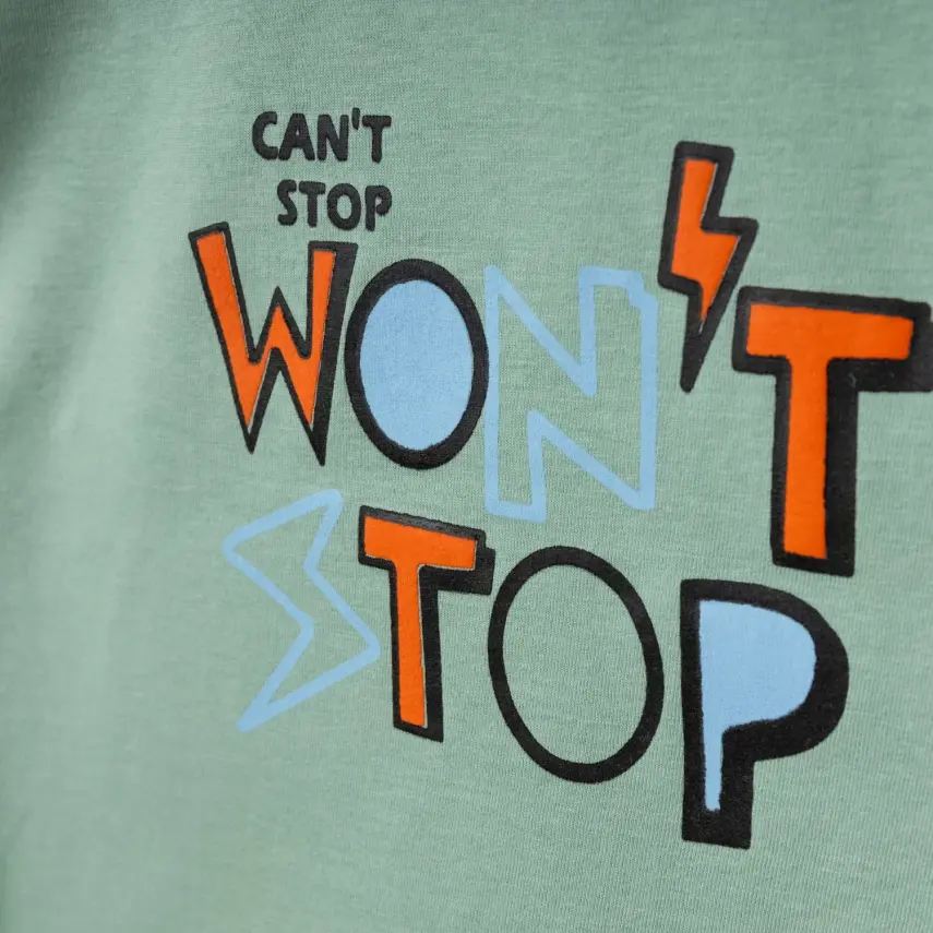 Winimo Erkek T-Shirt Wontstop Baskılı Yeşil - 3