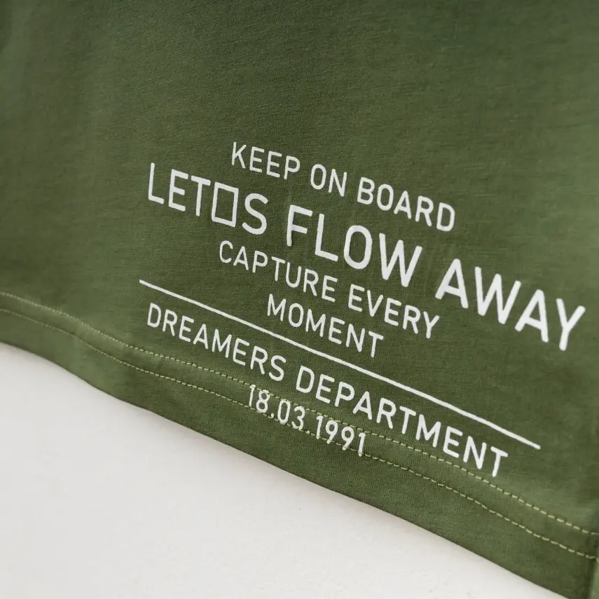 Winimo Keep On Board Baskılı Çocuk T-Shirt Unisex Haki - 3