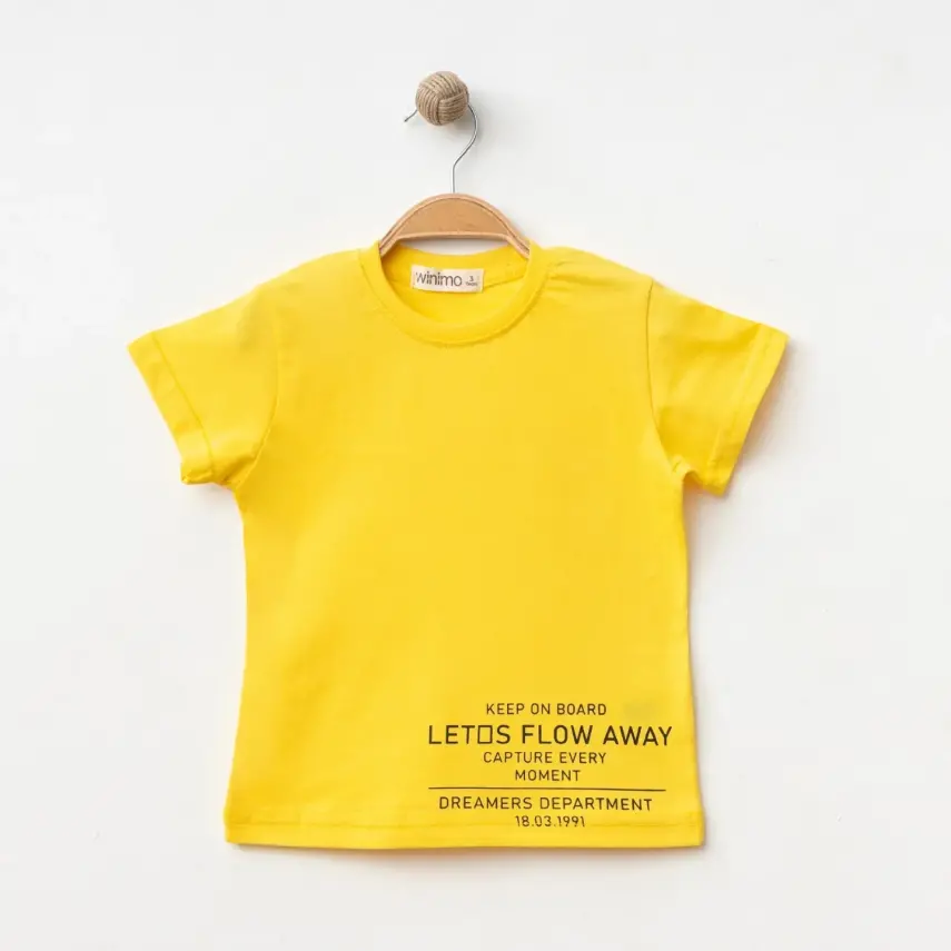 Winimo Keep On Board Baskılı Çocuk T-Shirt Unisex Sarı - 1