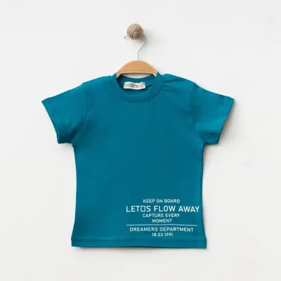 Winimo Keep On Board Baskılı Çocuk T-Shirt Unisex Turkuaz - 3