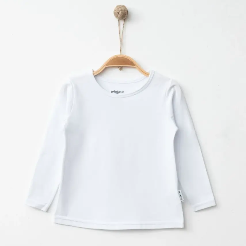 Winimo Kız Body Uzun Kol Basic Beyaz - 1