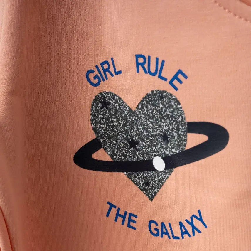 Winimo Kız Çocuk Eşofman Altı Girl Rule Baskılı Pudra - 2