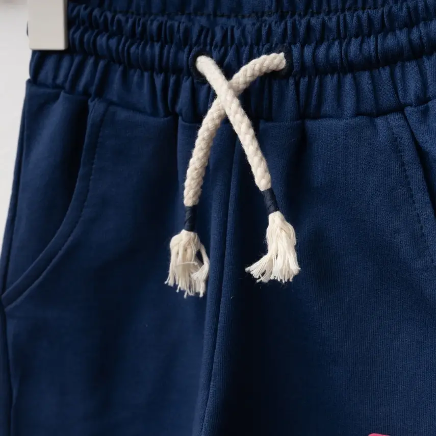 Winimo Kız Çocuk Eşofman Altı Kalpli Kedi Baskılı Lacivert - 2