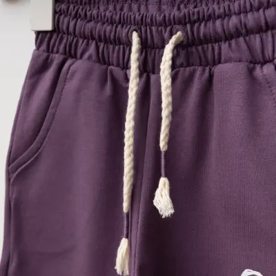 Winimo Kız Çocuk Eşofman Altı Kalpli Kedi Baskılı Mor - 3