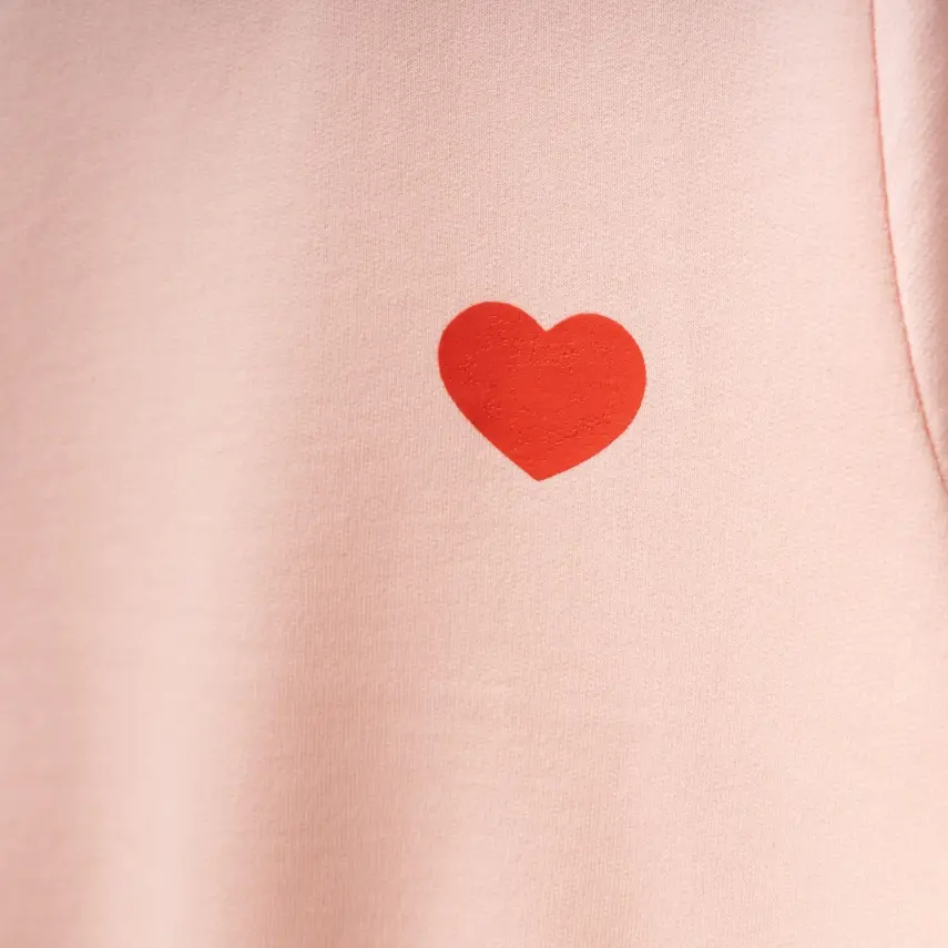 Winimo Kız Çocuk Sweatshirt Kalp Baskılı Pudra - 2