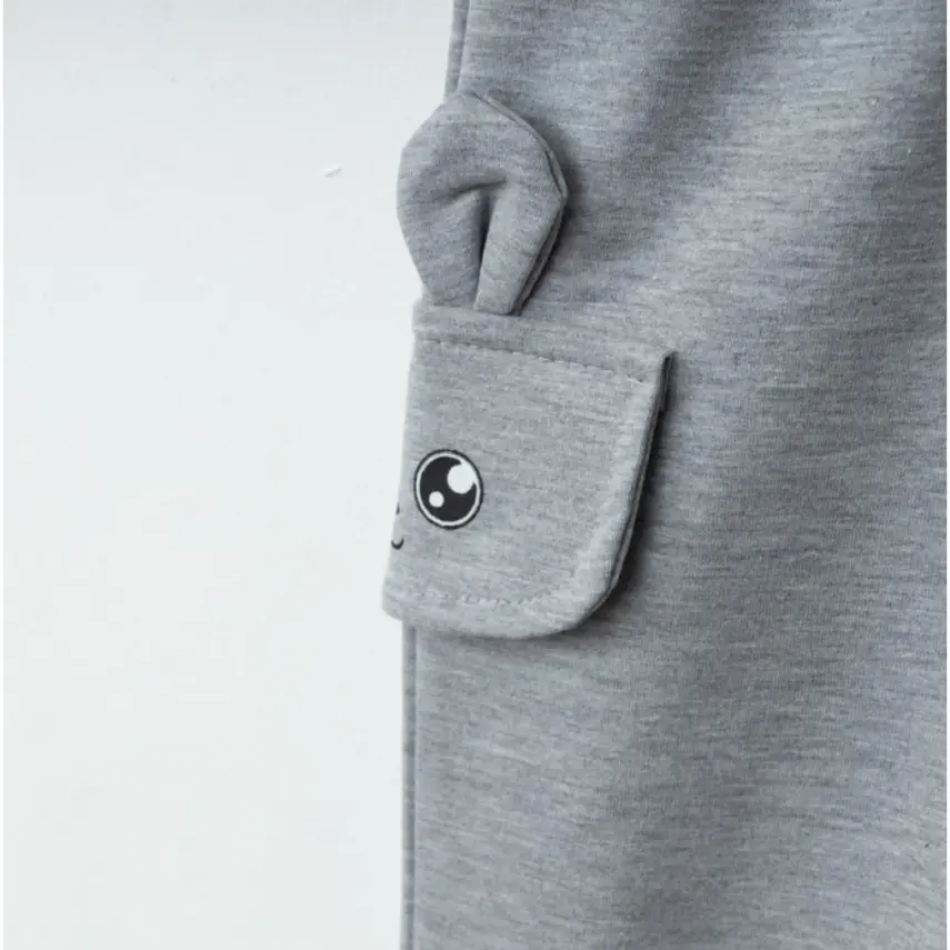 Winimo Kız Eşofman Altı Happy Baskılı Gri - 5