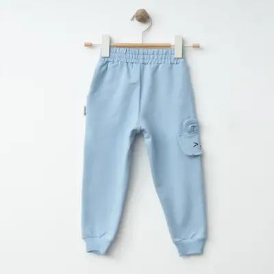 Winimo Kız Eşofman Altı Happy Baskılı Mavi - 3