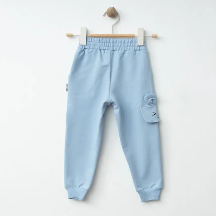 Winimo Kız Eşofman Altı Happy Baskılı Mavi - 3